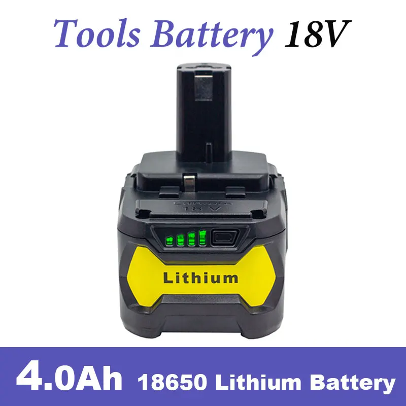 Batterie oder Ryobi 18V Power Tools 4,0 AH ONE + BPL1820 OLT-1830 RB18L60 P109 P105 P104 RB18L50 RB18L40 Li-Ion akku