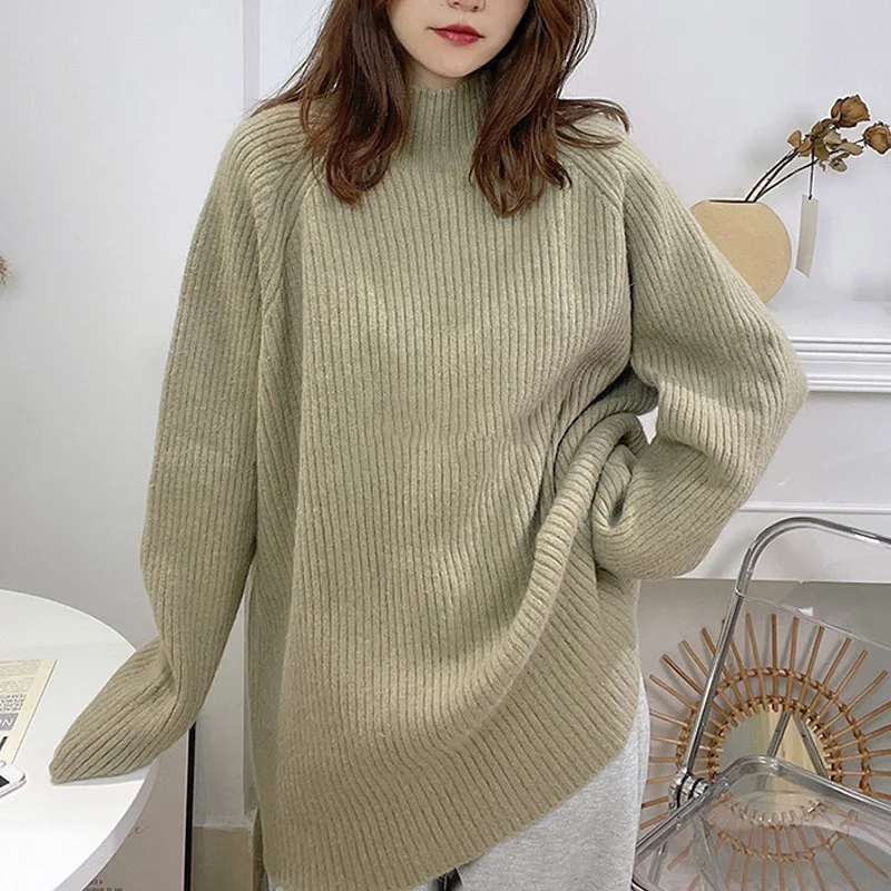 

1189# Autumn Winter Fashion Knitted Maternity Sweaters Loose Tops Clothes for Pregnant Women Pregnancy