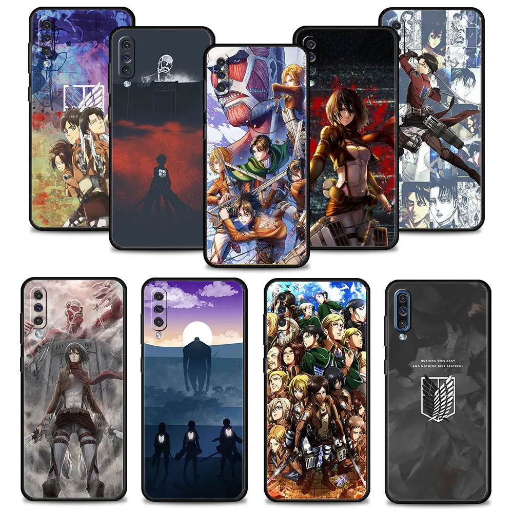 

For Samsung A50 A30 A10 A10s A40 A20e A20s A70 Note 20 Ultra 10 A10e M31 A02 M52 5G M51 Coque Para Anime Attack On Titan 4
