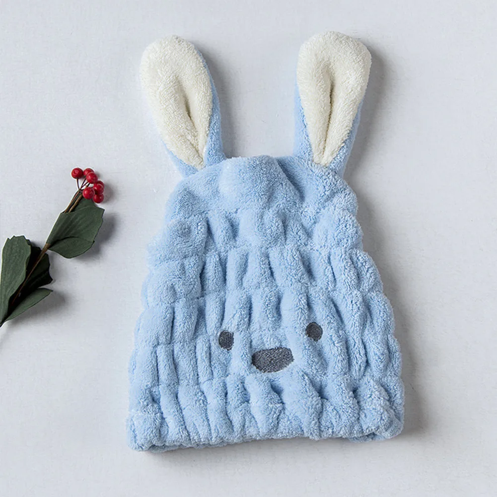 

1PC Hair Cap Quick Dry Hair Turban Hair Drying Towel Wrap Turban Head Hat Bun Cap Shower Reusable And Washable Towels