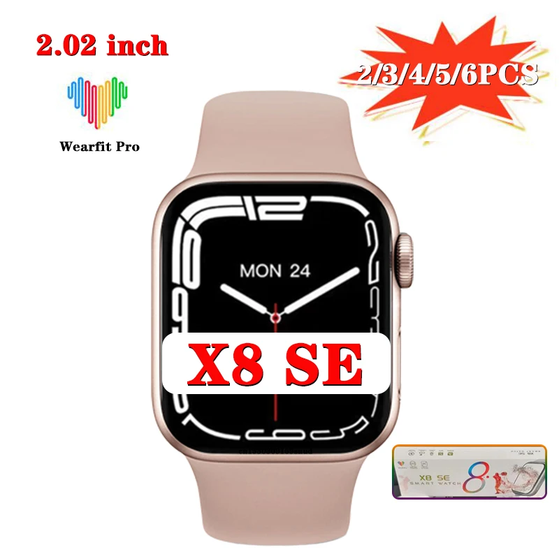 

Смарт-часы X8 SE, 2/3/4/5/6 шт., NFC, 2,02 дюйма