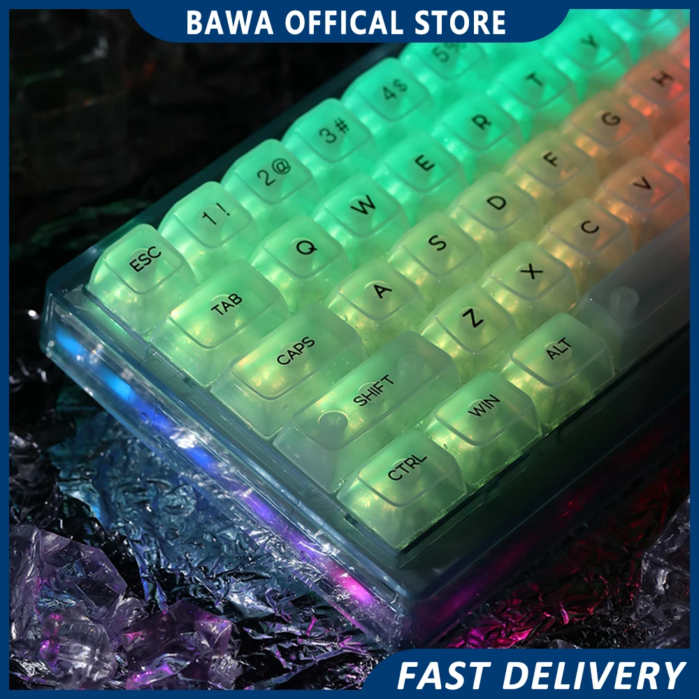 

Magic Refiner Mk31 Transparent Keyboard Tri Mode Mechanical Keyboard Hotswap Gamer Office Accessory For Computer Pc Gaming Gifts