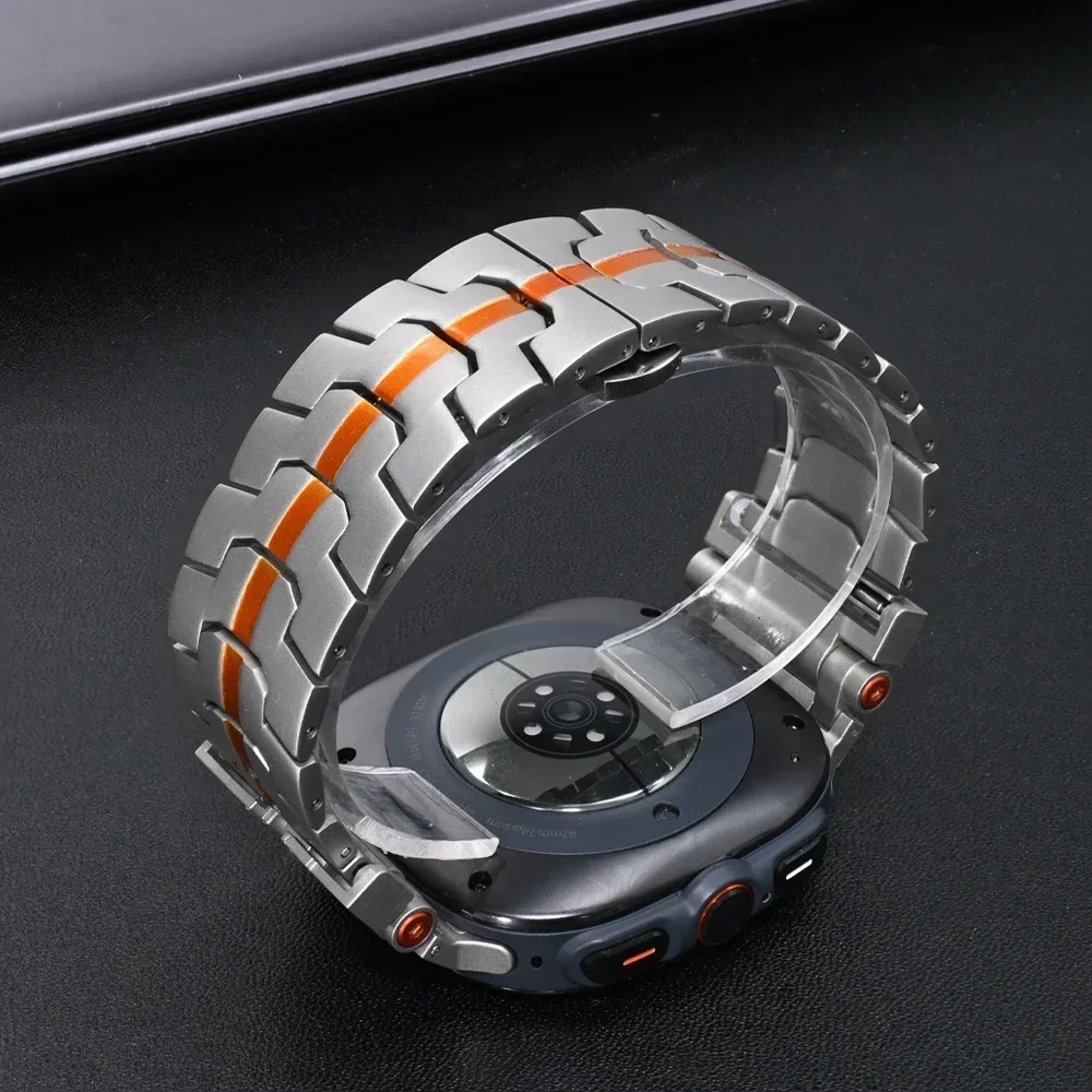 Деловой браслет из нержавеющей стали для Samsung Galaxy Watch Ultra 47 мм роскошный ремешок