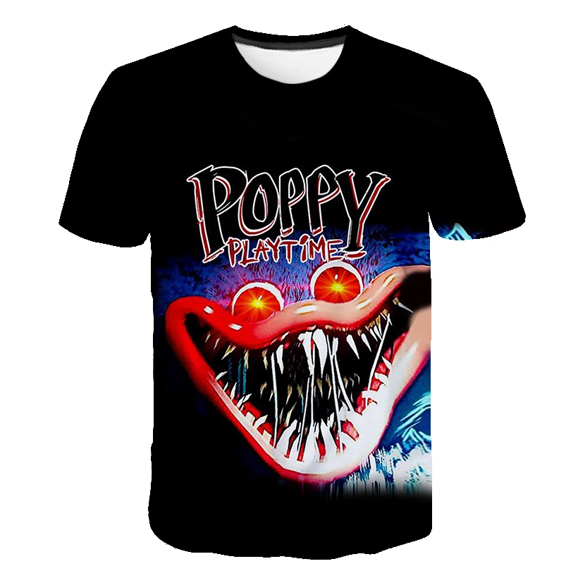 

Children Poppy Playtime 3D Cartoon T-shirt 4-14 Years Boys Short Sleeves Tees Baby Kids Huggy Wuggy Casual Tops For Girl Clothes