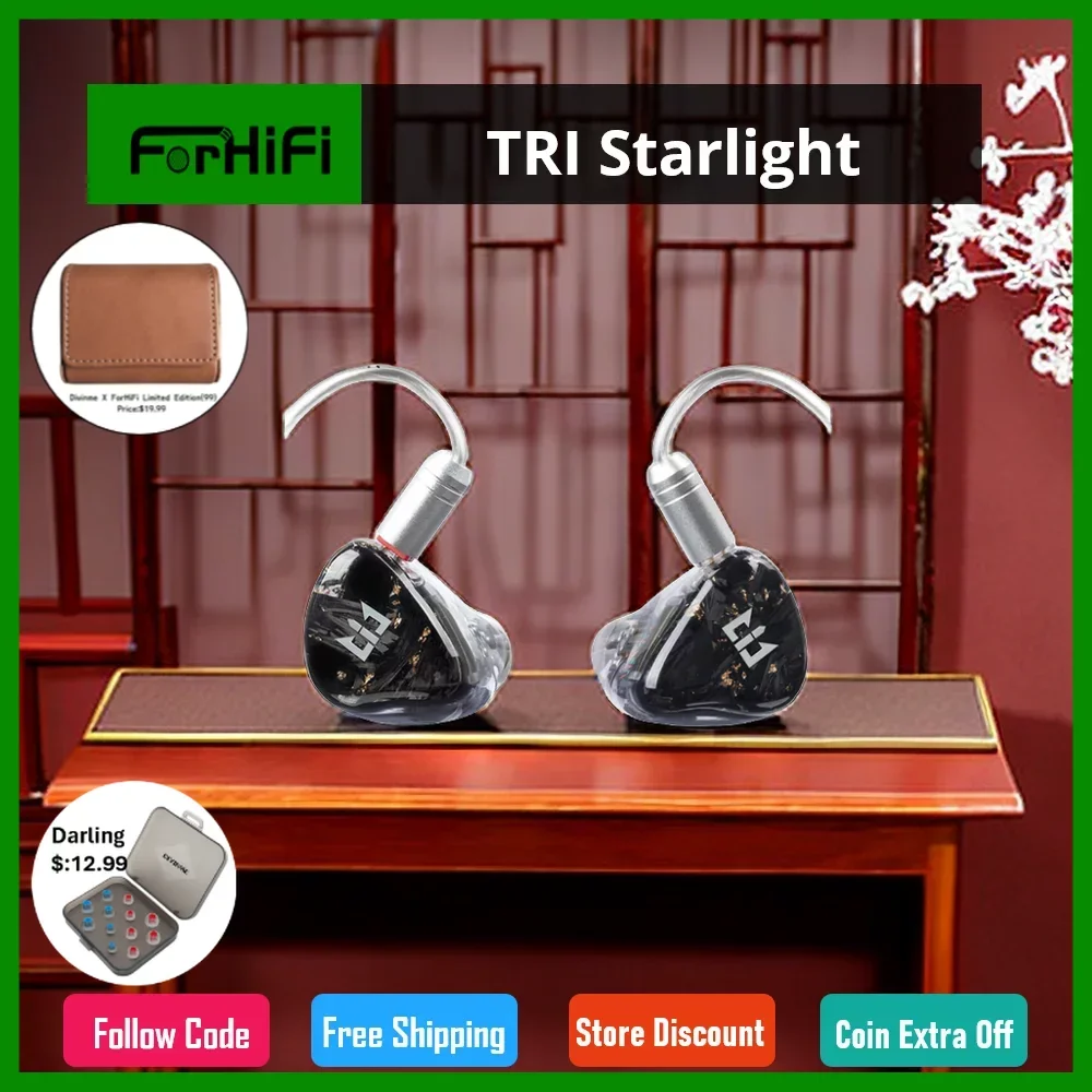 

TRI Starlight 4EST+2BA+1DD HIFI Earphone Hybrid In Ear Monitor Earbuds Adopt SONION 2389 Headphone Sport TRI I3 Starsea Headset