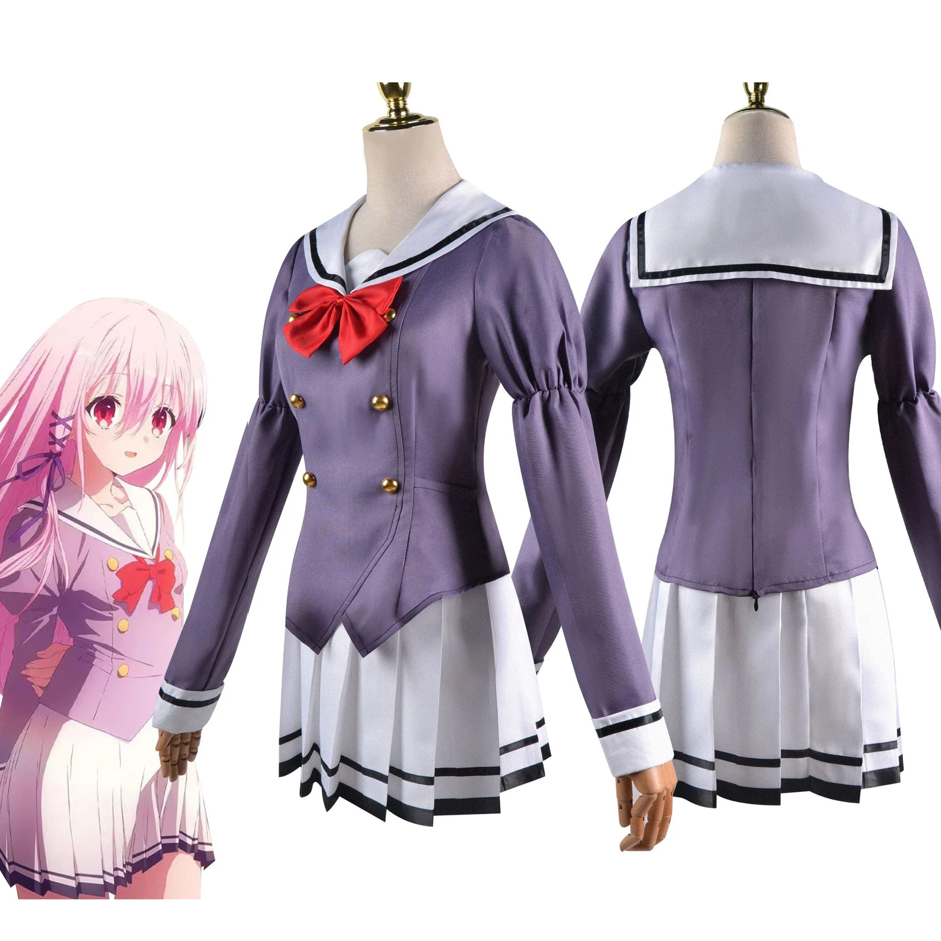 

Anime Kisara Cosplay Costume Engage Kiss High School JK Girl Autumn Sailor Uniform Long Sleeve Jacket Skirt Drop Ship