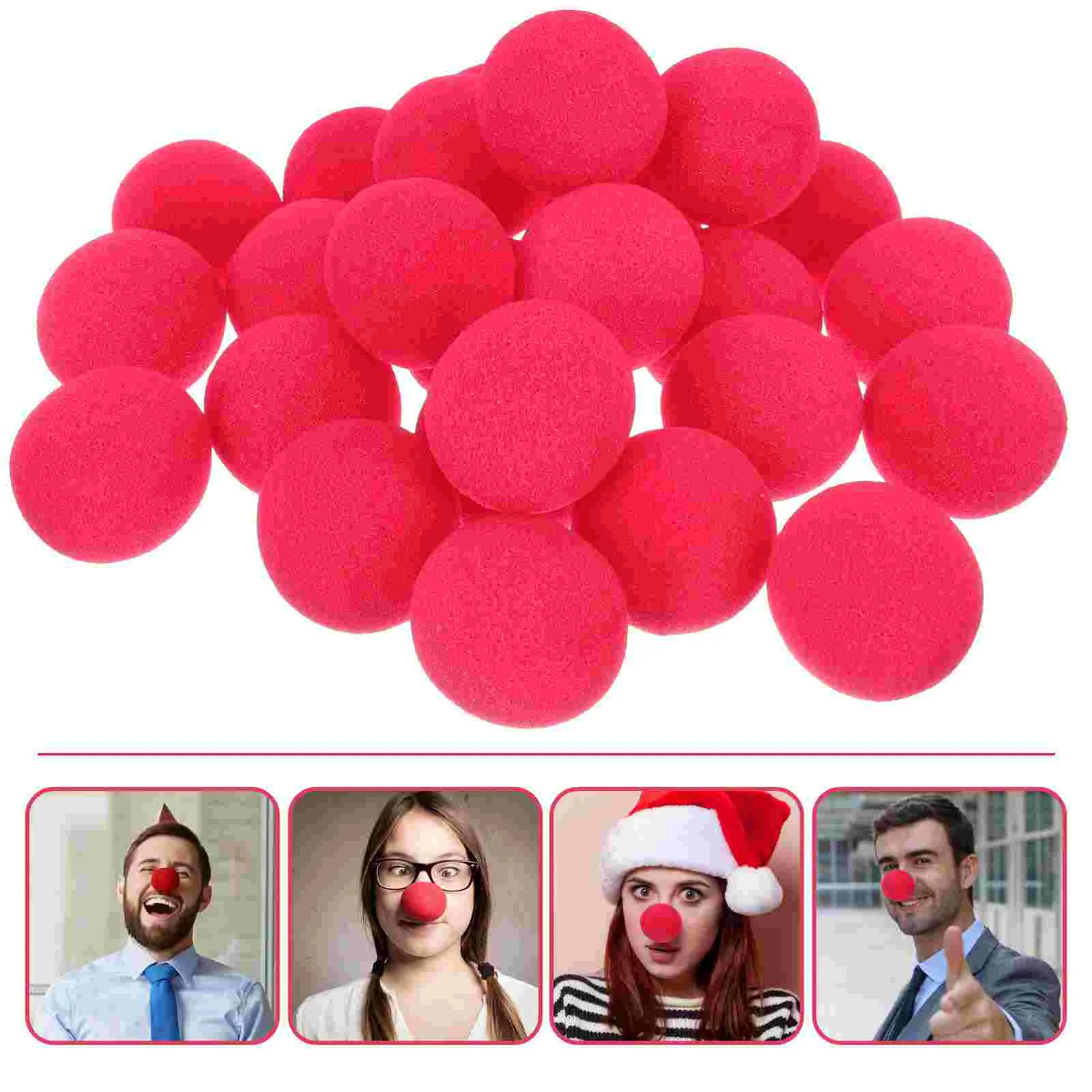

25Pcs Colored Comfortable Party Clown Nose for Cosplay Decor Carnival