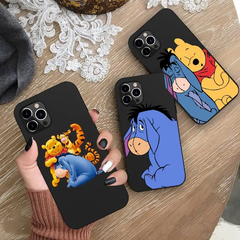 

Pooh Bear eeyore Tigger Piglet Phone Case for iphone 13 12 11 Pro Mini XS MAX 8 7 Plus X SE 2020 XR Silicone Soft cover