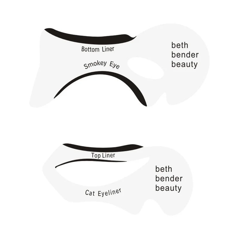 

Cat Eye Thrush Card DIY Eyeliner Eyebrow Trimming Card Eyelid Sticker Cat Eye Fishtail Double Wing Eyeliner Model Template