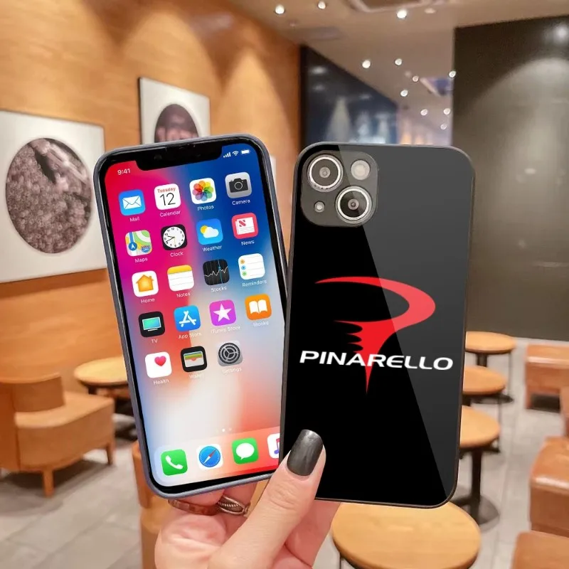 

Велосипедный телефонный чехол Pinarello для iPhone 14 13 12 11 Pro Max X XR XS 8 7 Plus, чехол для телефона из жидкого стекла
