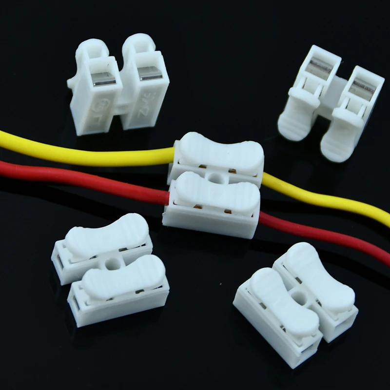 

30pcs 50pcs 100pcs bag lot 2 Pins Electrical Cable Connectors CH2 Quick Splice Lock Wire Terminals Set