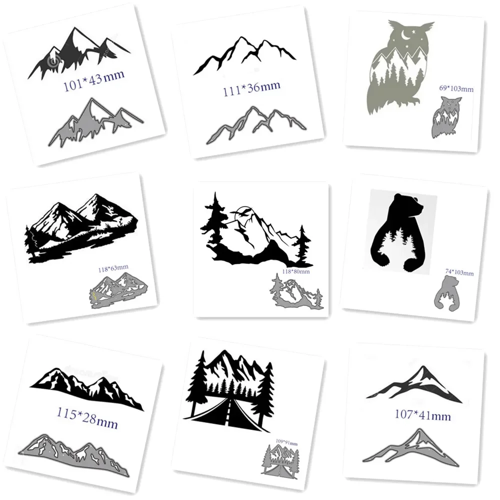 Металлические штампы для резки плесень сова медведь животное украшение скрапбук