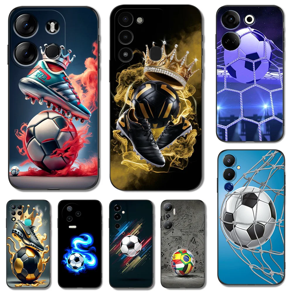 ЧЕРНЫЙ чехол из ТПУ для ITEL A60 P40 VISION 5 A18 S18 INFINIX SMART 7 PLUS 7HD HOT 30 30I PLAY NOTE ZERO ULTRA 5G Football