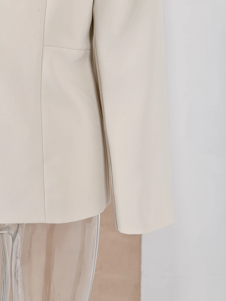 Женский однобортный Блейзер ZMEENNA абрикосового цвета новый пиджак с квадратным