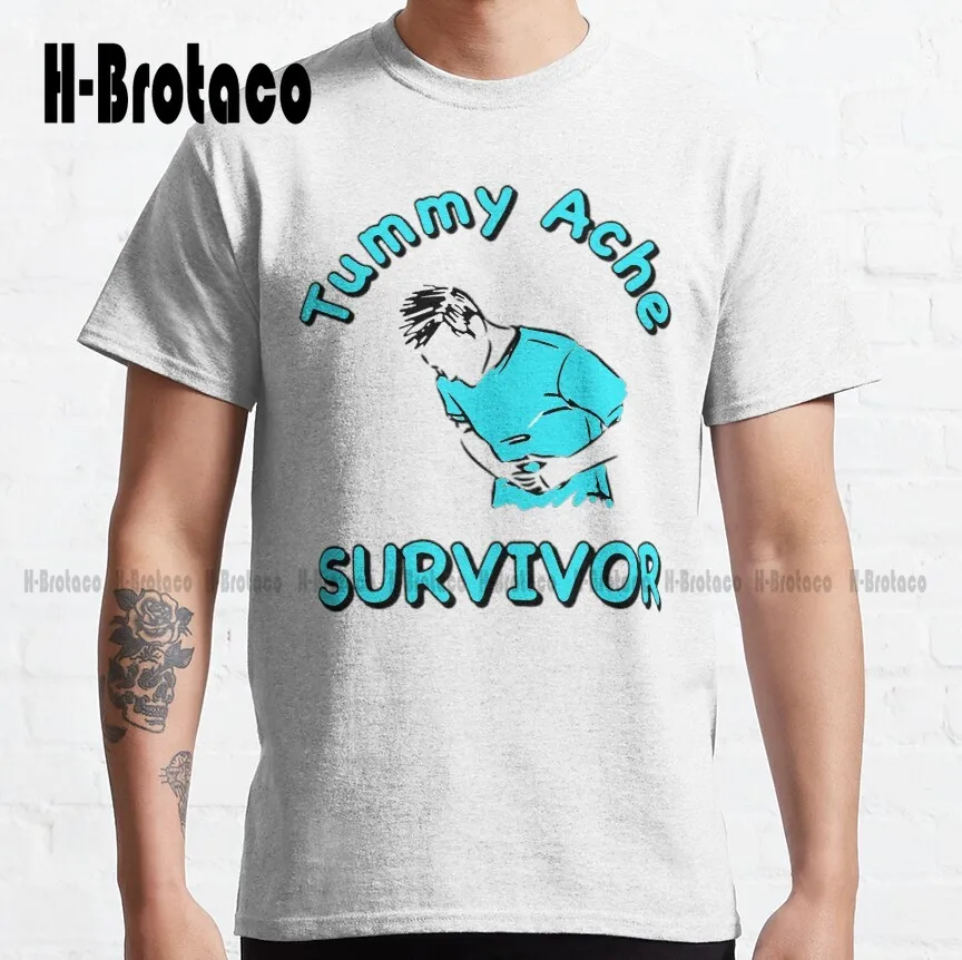 

Tummy Ache Survivor Classic T-Shirt Shirts Women Custom Aldult Teen Unisex Digital Printing Tee Shirts Xs-5Xl Make Your Design