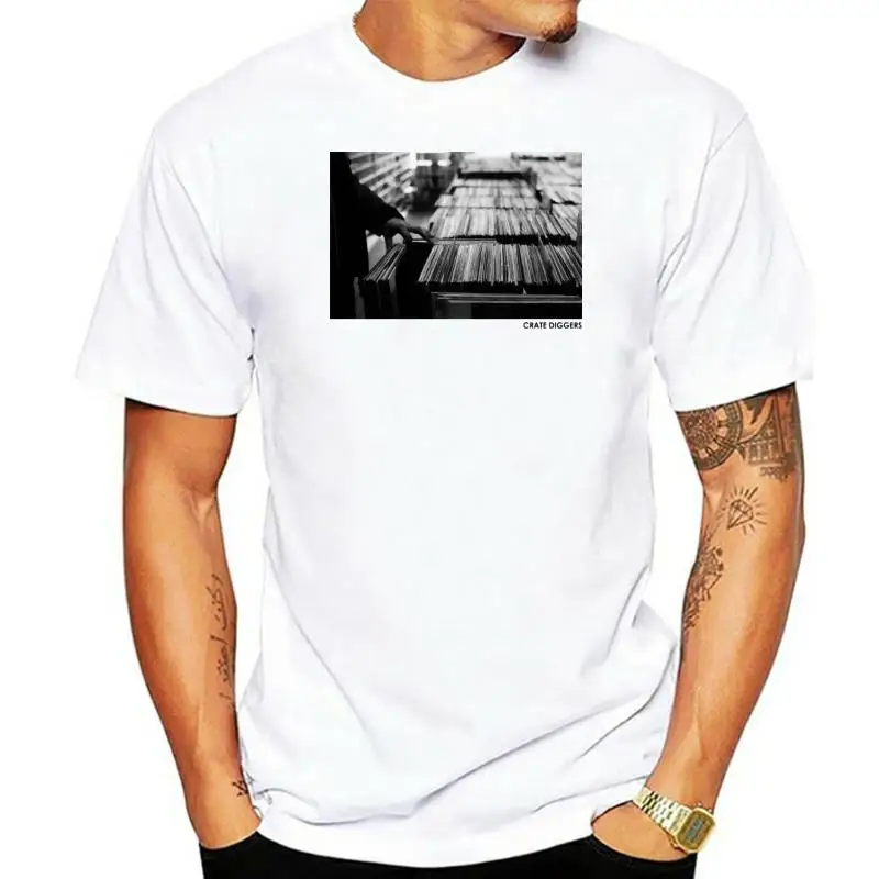 Футболка Crate Diggers Deejay Serato Scratch Live Technics 1200 виниловая летняя стильная мужская