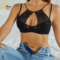 top classic bandage ultra thin lace bra set lingerie push up brassiere underwear set sexy hollow out cup for women underwear