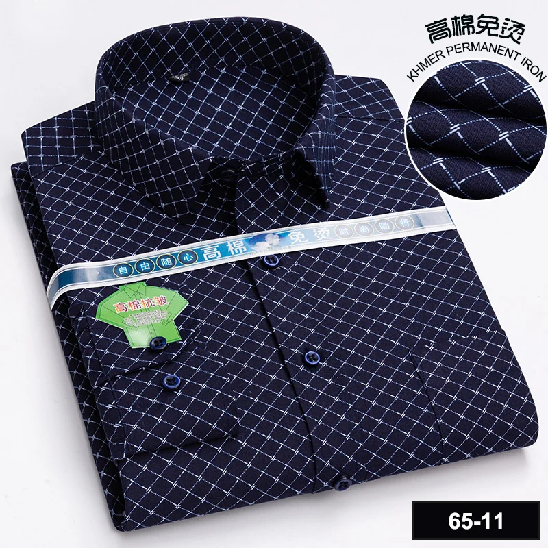 Men's Long Sleeve Casual Shirts Fashion Print Cotton Standard Fit Button Pocket Soft For Man Office Business Dress New |