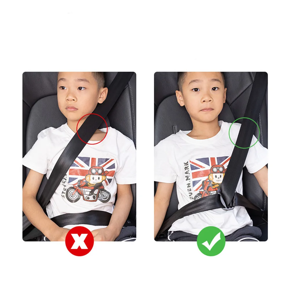 

Safety Seat Belt Adjuster Anti-Neck Belt Positioner Stopper Shoulder Guard Buckle Kids Safety Seat Belt Cover Car Accessories