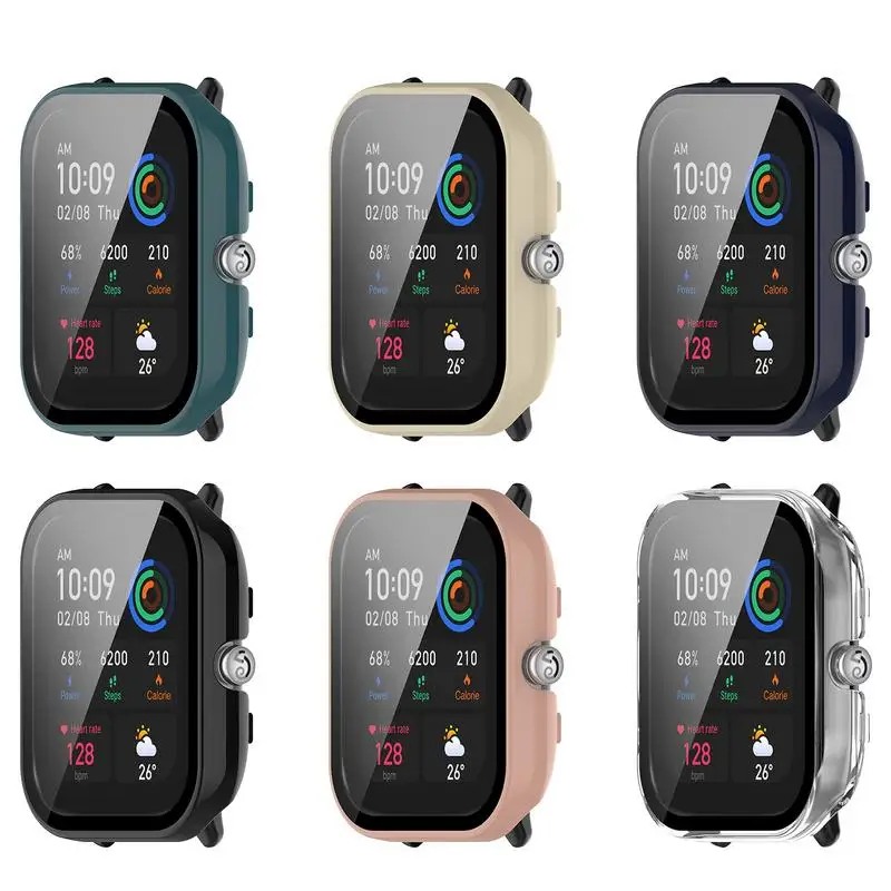 

Защитный чехол из поликарбоната для Amazfit4 Mini, защитный чехол на весь экран, пленка для Amazfit GTS4 Mini, защитный чехол для часов