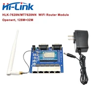 free shipping hlk 7628n 300mbps 2 4g wifi wireless router module kit with test board 5 network ports