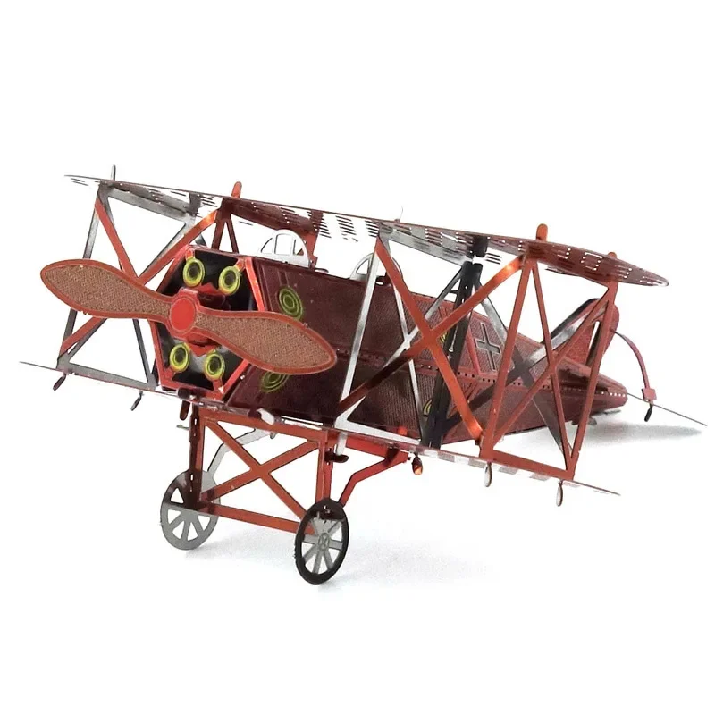 3D цветной металлический пазл DIY Fighter Series Fokker Biwing Модель военной сборки