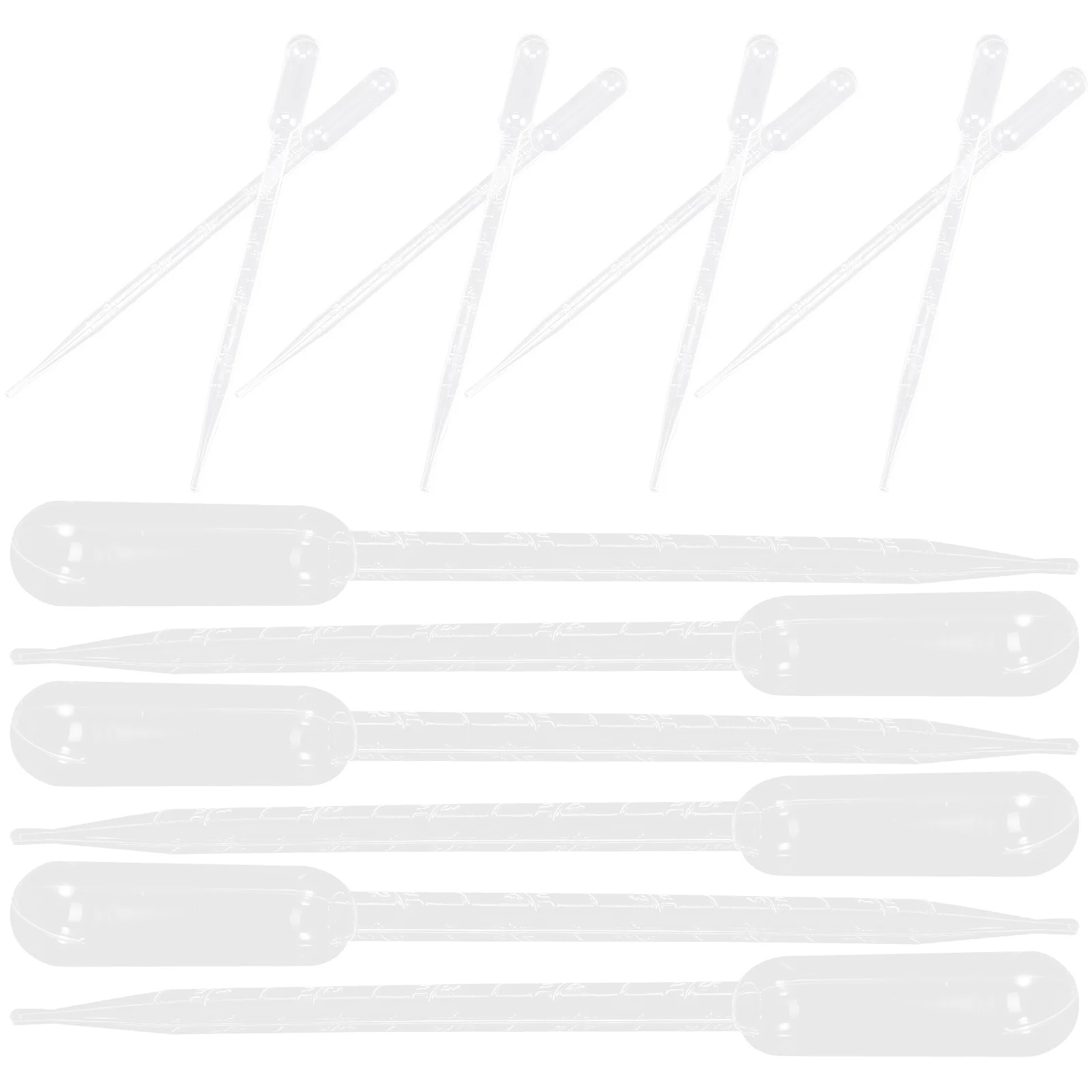 

100 Pcs Plastic Graduated Straw Clear Pipettes Dropper Scale Disposable Paper Cups Calibrated Liquid Mini Droppers