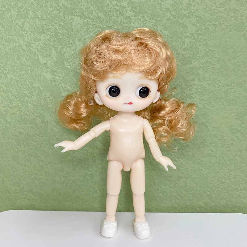 

16CM Four Body Ob11 Expression Naked Baby Make-up 12 Points Bjd Doll 13 Joint Movable Girl Modified Toy Children's Birthday Gift