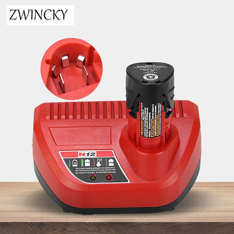 

Зарядное устройство для литий-ионных аккумуляторов Milwaukee M12 N12, 12 В, 10,8 В, 48-59-2401, 48-11-2402