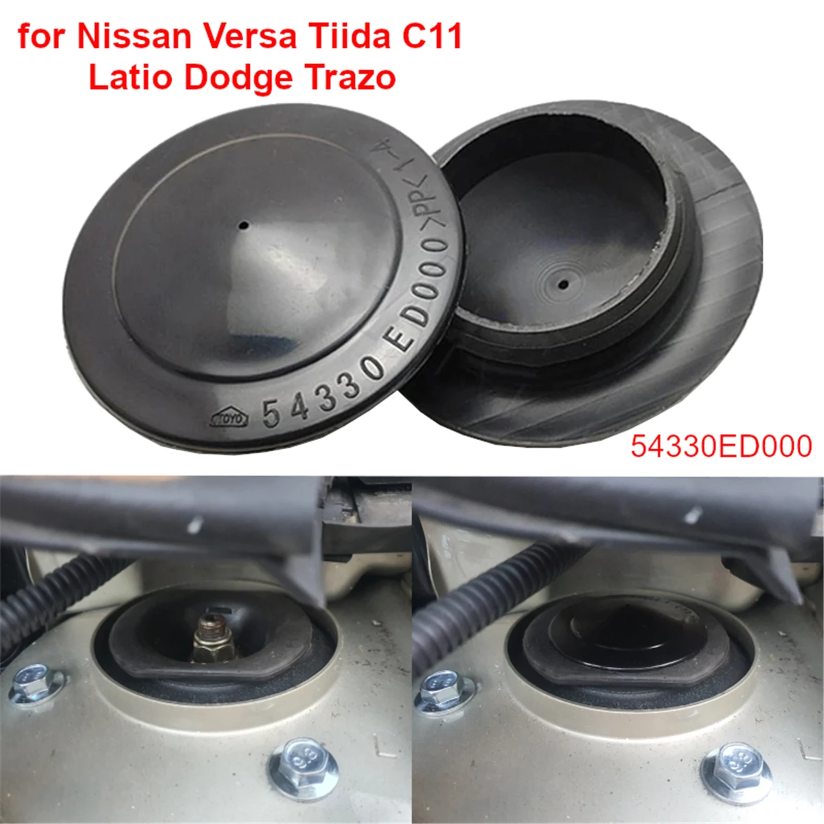

54330ED000 Front Suspension Strut Mount Cover Waterproof Dustproof Cap for for Nissan Versa Tiida C11 Latio Dodge Trazo Juke