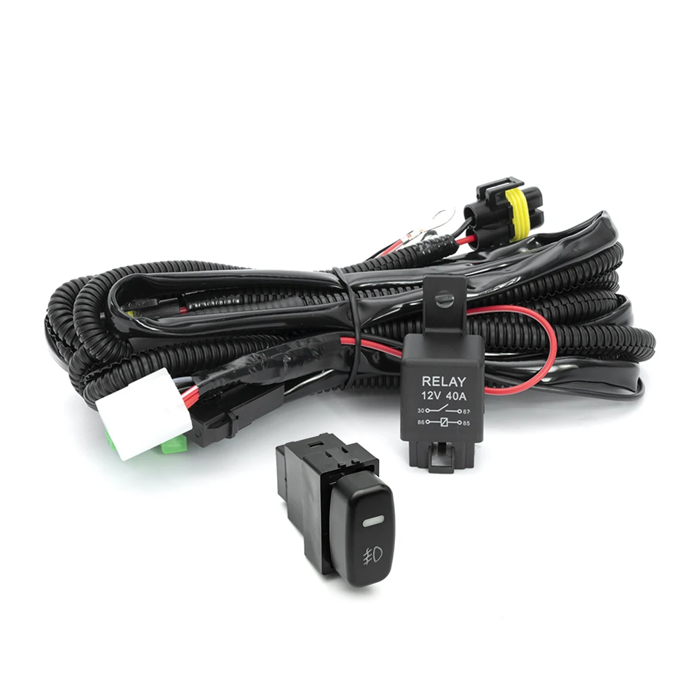 

H11 880 881 противотуманные фары, провода, Реле переключения для Mitsubishi Colt Lancer EVO X Pajero Triton L200 Outlander ASX Grandis