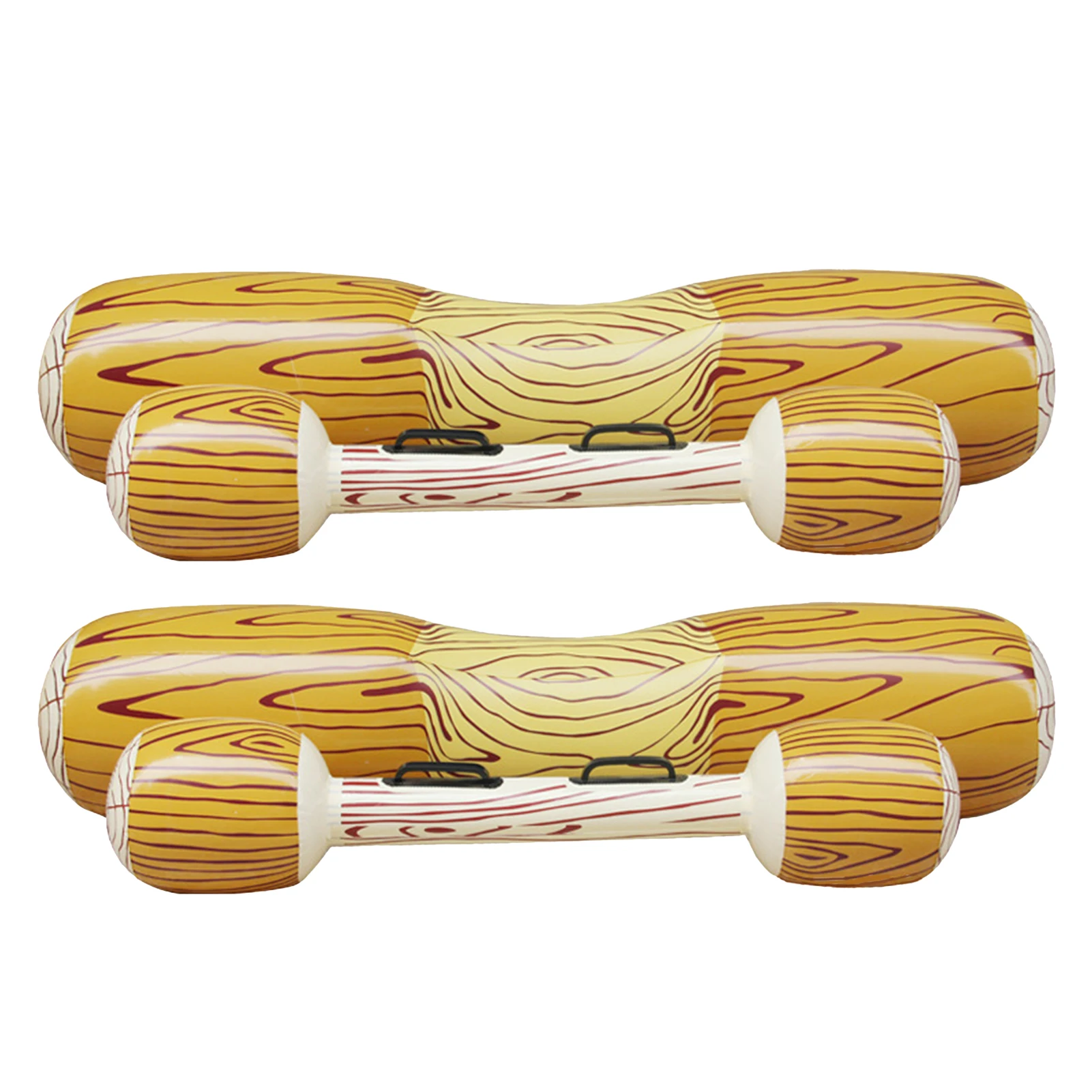 

4pcs/set Ride On Party Plaything Game For Adults Inflatable Joust Sitting Canoes Swimming Pool Float Wood Grain Water Sports