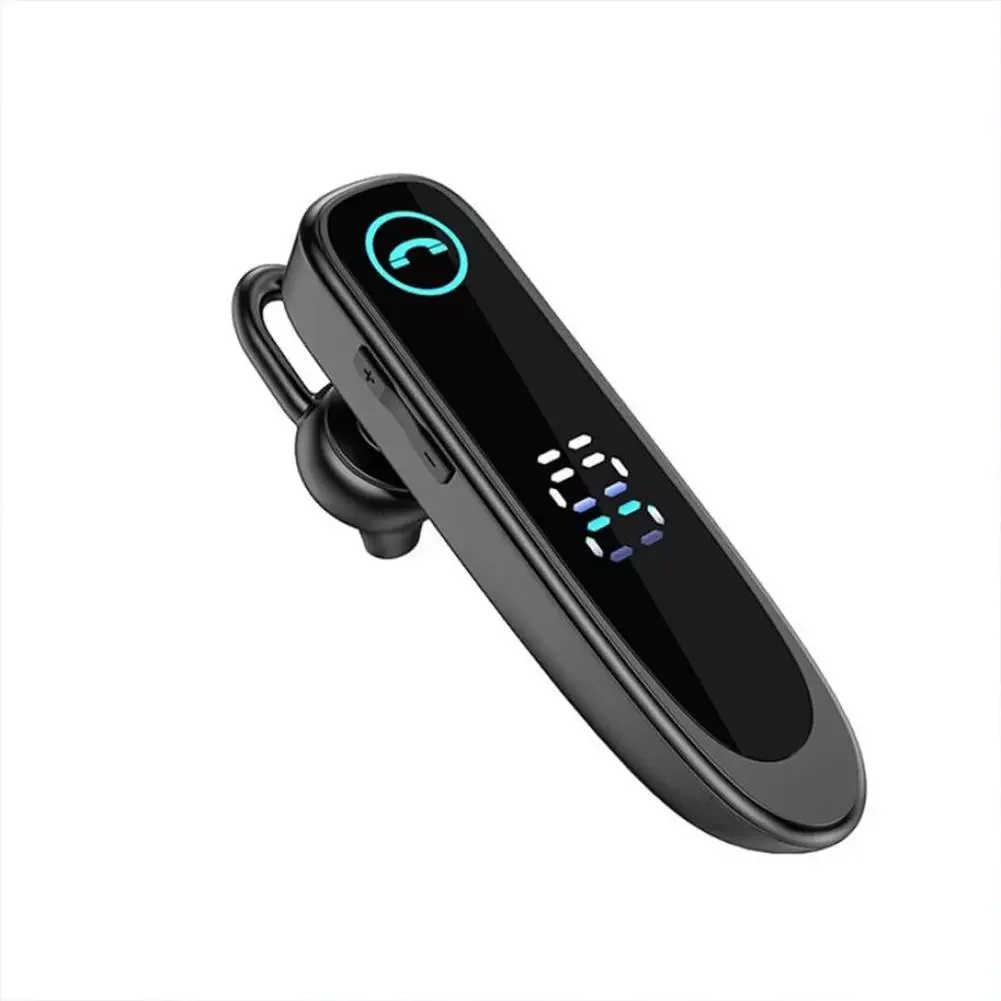 

Single Business Wireless Bluetooth-compatible 5.0 Headphones IPX7 Waterproof Intelligent LED Digital Display In-ear Headset