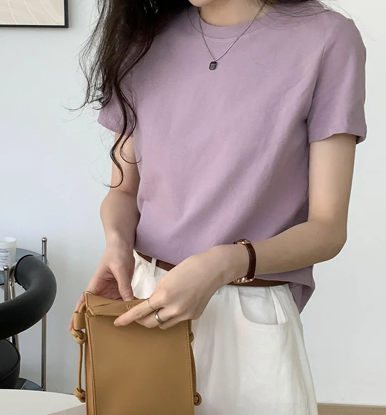 

Cotton short sleeved T-shirt for women