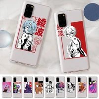 bandai cute genesis evangelion japan phone case for samsung s20 s10 lite s21 plus for redmi note8 9pro for huawei p20 clear case