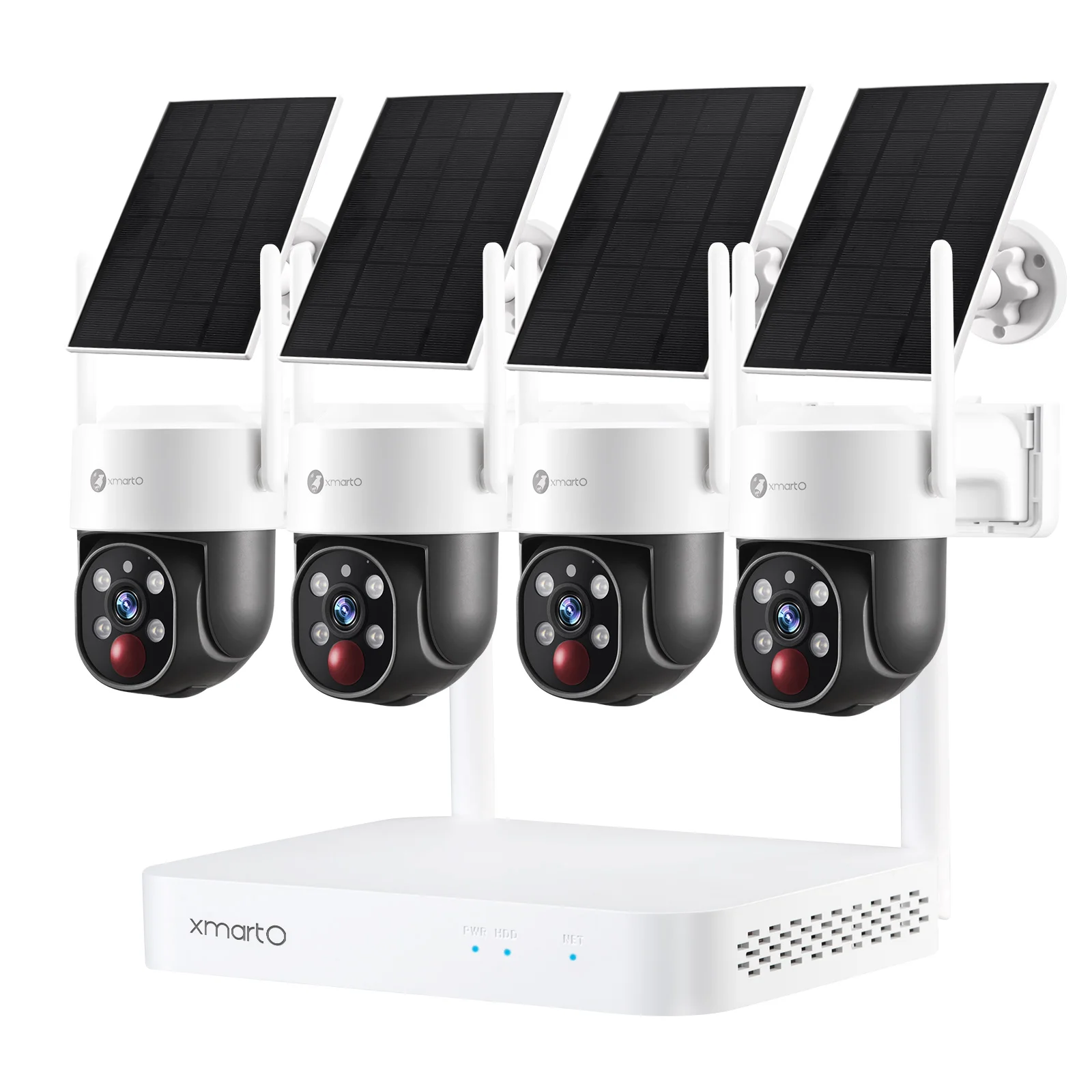 Wireless, 4-set 2k 4mp Qhd Cctv Surveillance Kit W. 4k 10ch Wifi Nvr