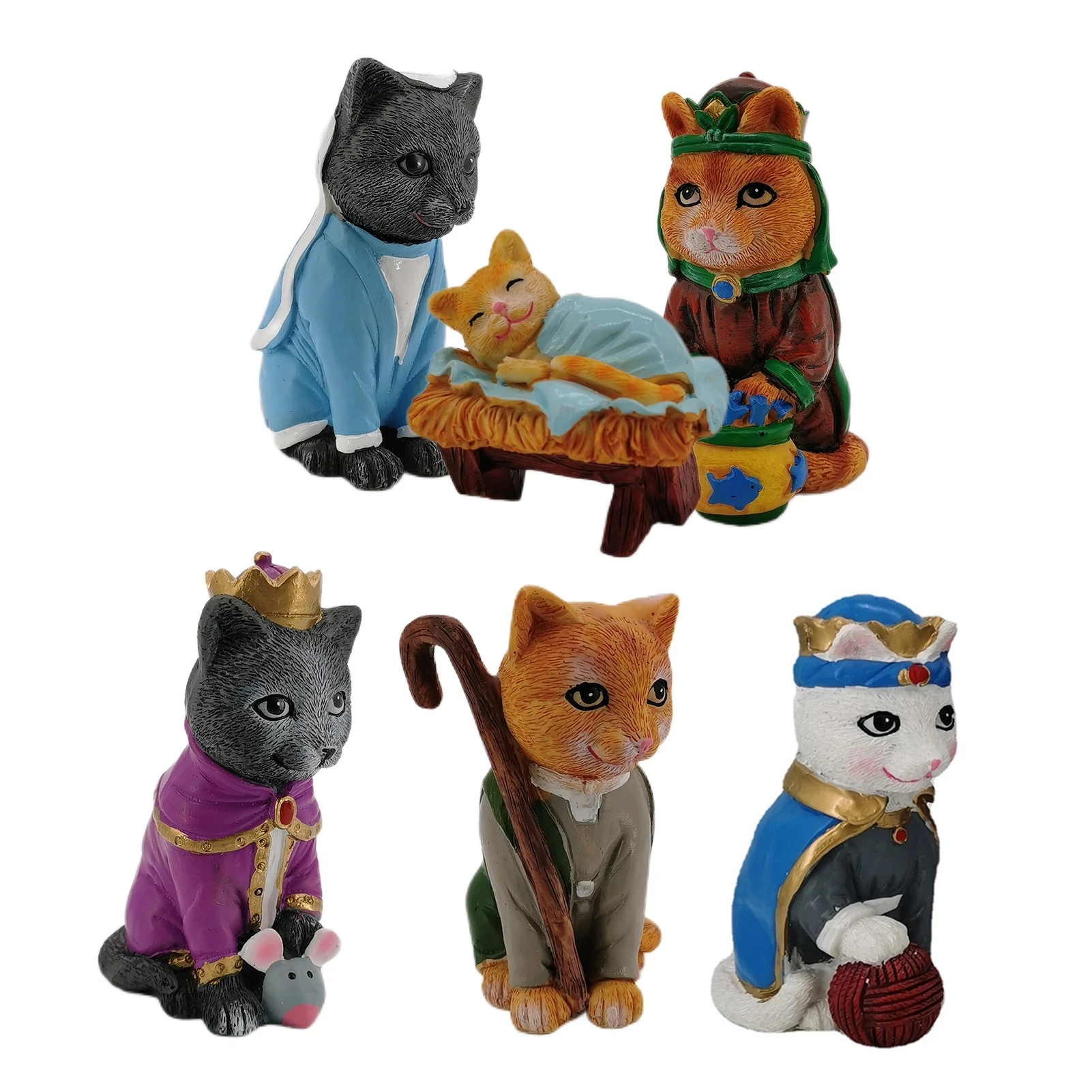 

Nativity Manger Cat 1 Pcs Christmas Nativity Set Manger Scene Resin Cat Royal Crafts Statue For Home Tabletop Ornaments
