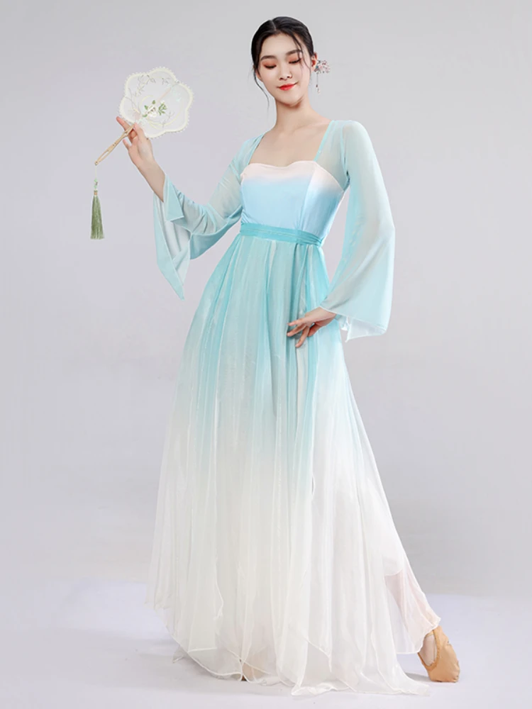 Водный Китайский народный стиль ханьфу классические танцевальные костюмы