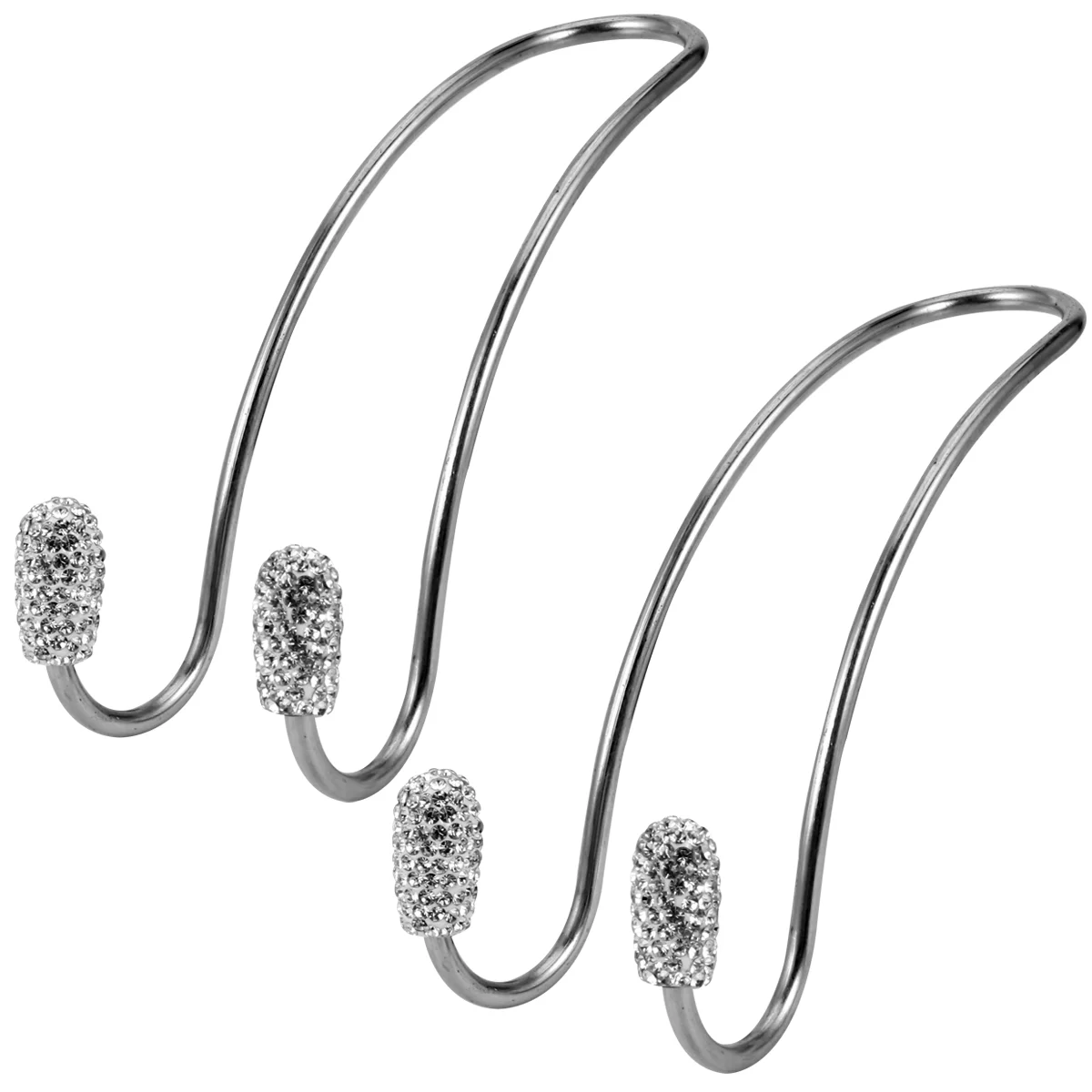 

1 Pair Stainless Steel Car Back Seat Holder Practical Diamond Car Hook