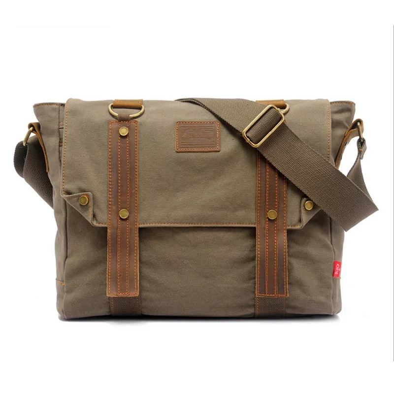 Chikage винтажная легкая Холщовая Сумка большой емкости мужская сумка через плечо