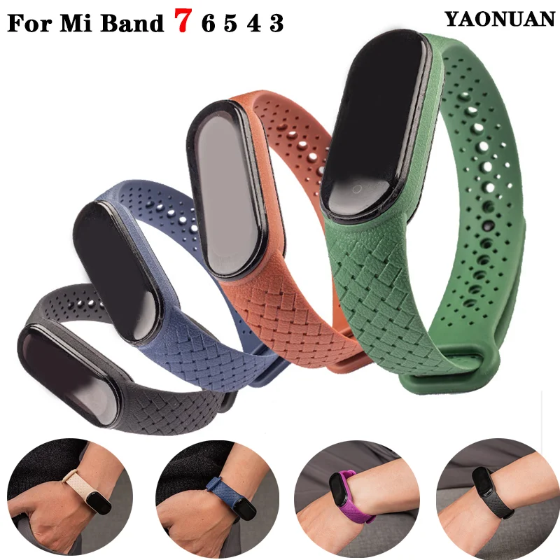 

Bracelet For Xiaomi Mi Band 7 6 5 Wristband Braided Silicone Miband 7 Quick Replacement Sport smart watch Correa on mi band 4 3