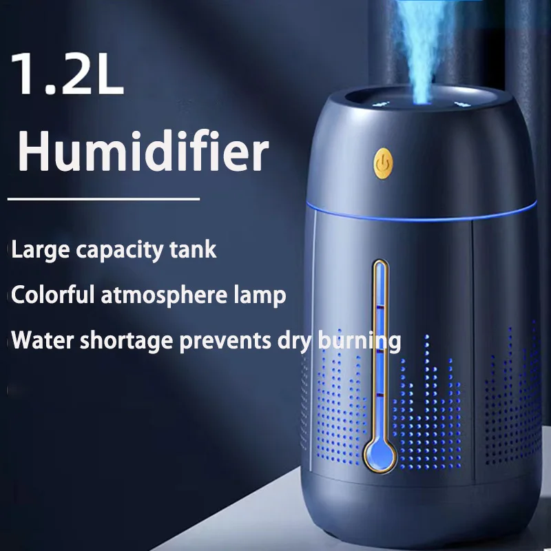 1.2L Large capacity Humidifier For Home USB Ultrasonic Aroma Diffuser Cool Mist Maker Quiet Diffuser Machine for Home Office