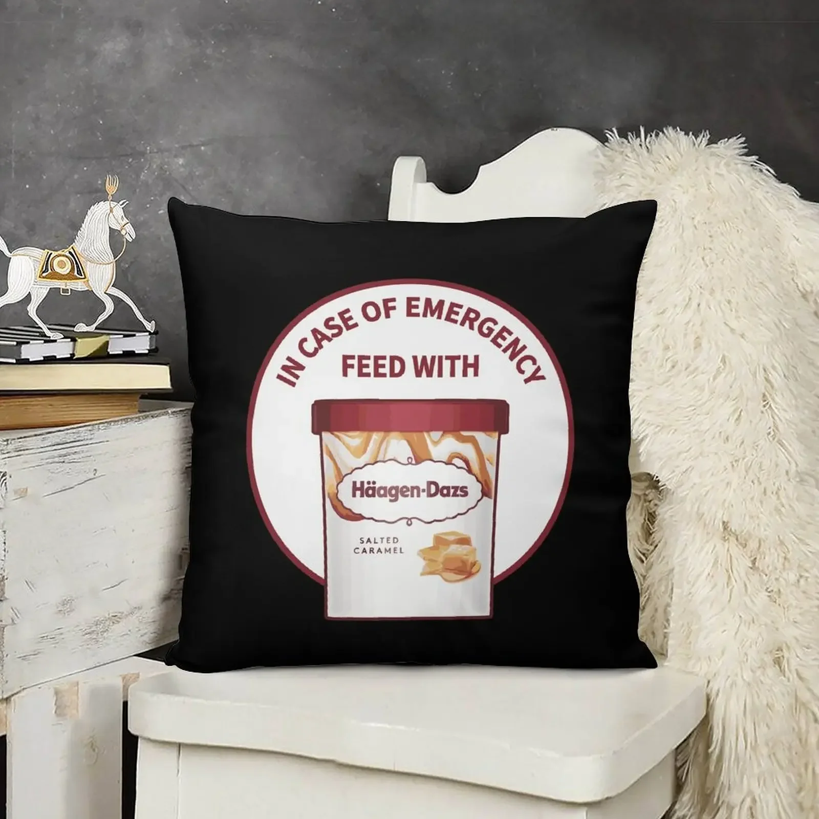 В футляре аварийного питания с подушкой Haagen-Dazs Декоративная подушка для дивана