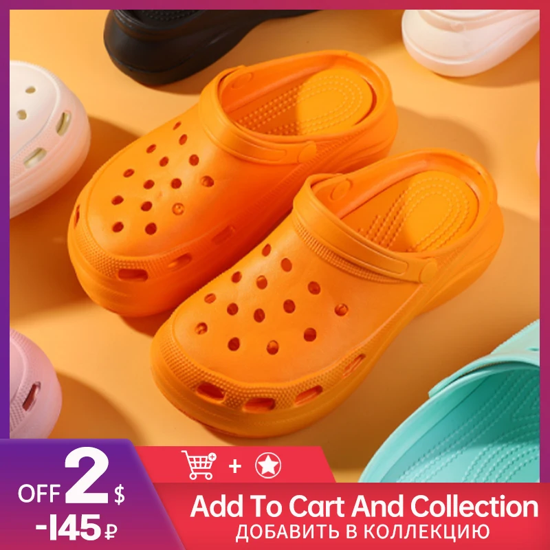 

Women's Slippers Summer Outdoor Jelly Sandals Beach Breathable Comfortable Wedge Slippers Garden Hole Shoes Trend Women Sandals