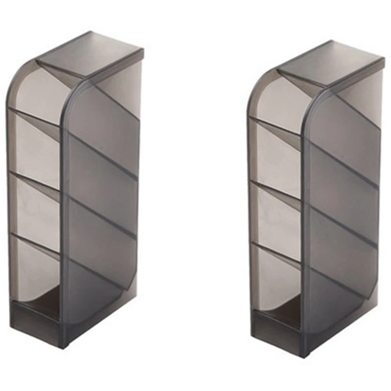 Настольный держатель для ручек 2 шт. настольный прозрачный с 4 ячейками школьные и