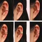 Женские серьги-клипсы в стиле панк, с кристаллами