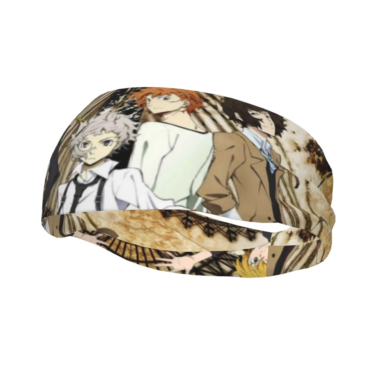 

Dazai Osamu Nakahara Chuuya Edogawa Men Sweatband Headband Stretch Cycling Sport Hair Bands Bungou Stray Dogs Anime Head Sweat