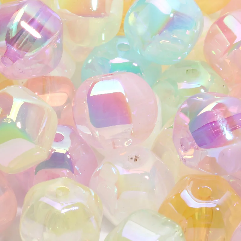 10 шт. шестигранные акриловые бусины 14 х16 мм для ювелирных изделий делая DIY подарки