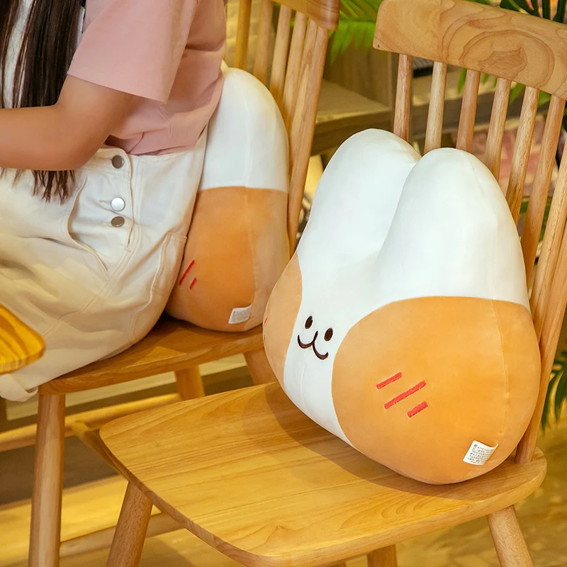 

New Creative Cute Korean Rabbit Head Car Chair Pillow Shoulder Pillow Waist Filling Cute Soft Plush Toys Children's Birthday Gif
