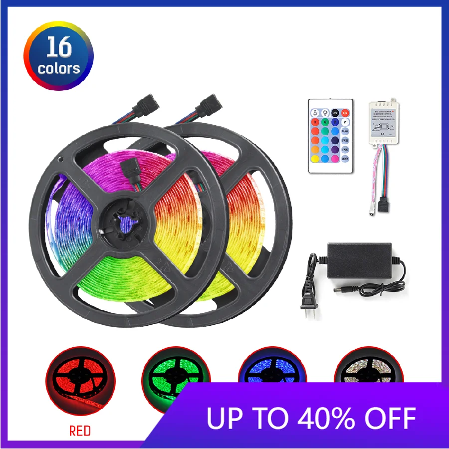 

Светодиодная лента 220 В 5 м Rgb с дистанционным управлением, неосветильник освещение, Рождественская светодиодная подсветка s для комнаты, кух...